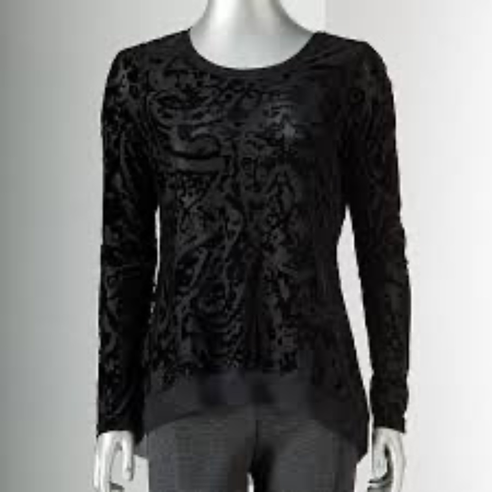 Vera Wang Velvet Long Sleeve